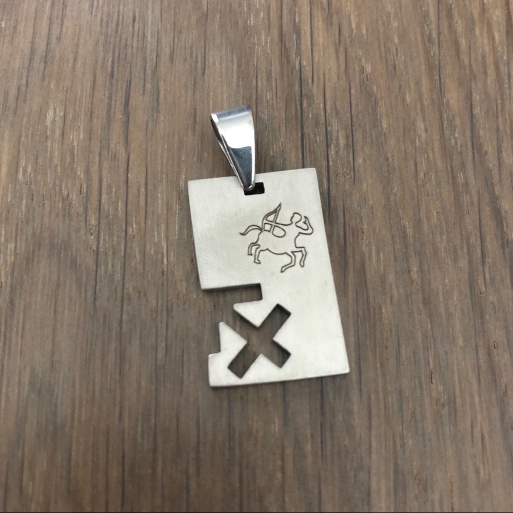 NEW NWOT Sagittarius zodiac stainless steel pendant classy unique boutique
